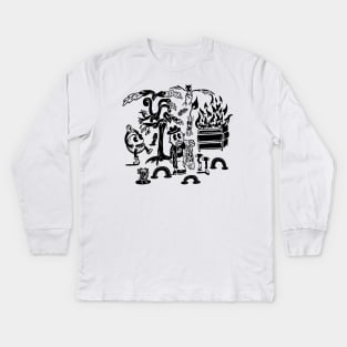 Dumpster Fire Kids Long Sleeve T-Shirt